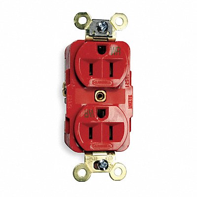 Receptacle Red 15 A 2P3W Back Side 1PK