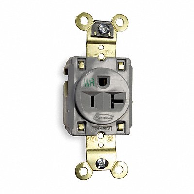 Receptacle Gray 20 A 2P3W Back Side 1PK
