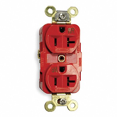 Receptacle Red 20 A 2P3W Back Side 1PK