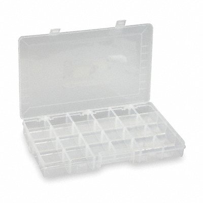 Adj Comprt Bx Dbl Latch Clr 1 7/8 in