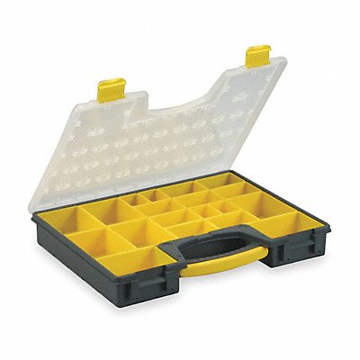 Compartment Box Black/Yellow 2 7/16 in