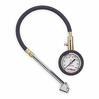 Dual Foot Tire Press Gauge 0 to 160 psi