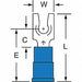 Fork Terminal Lockng #6 Stud Blue PK1000