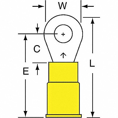 Ring Terminal Yellow 12 AWG 10 AWG PK500