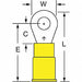 Ring Terminal Yellow 12 AWG 10 AWG PK500