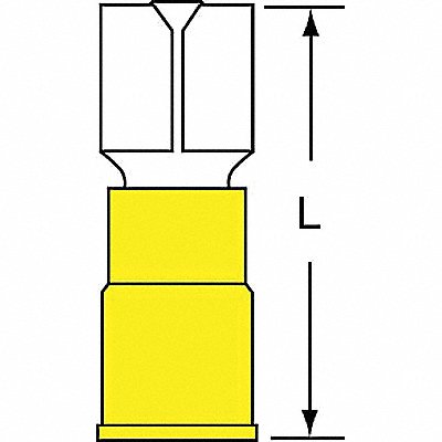 Female Disconnect Yellow 12-10AWG PK500