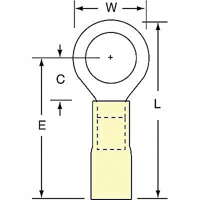 Ring Term Heat Shrink 3/8in 1.2in PK250