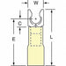 Fork Terminl Lckng #10 Stud Yellow PK250