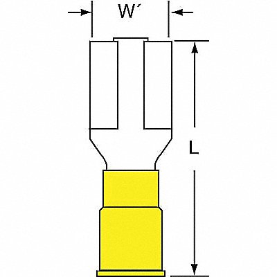 Female Disconnect Yellow 12-10AWG PK500