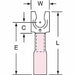 Fork Terminal Lockng #8 Stud Red PK250