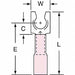 Fork Terminal Lockng #10 Stud Red PK250