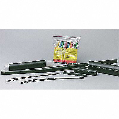 Shrink Tubing 6 in Blk 0.187 in ID PK10