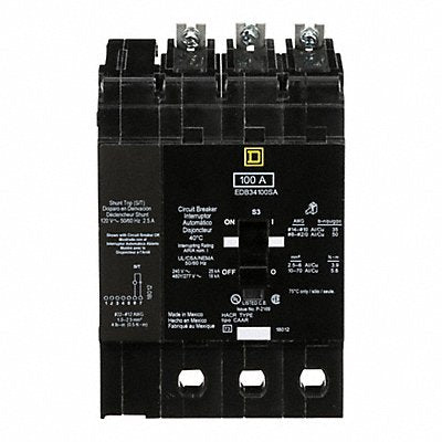 Circuit Breaker 100A Bolt On 277/480V 3P