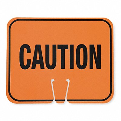 Traffic Cone Sign Orange/Black Caution