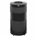 Trash Can 25 gal Black Steel