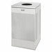 Trash Can Square 20 gal Silver
