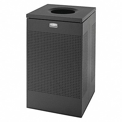 Trash Can Square 20 gal Black