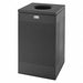Trash Can Square 20 gal Black