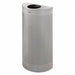 Trash Can Half Round 12 gal Silver