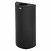 Trash Can Half Round 12 gal Black
