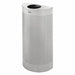 Trash Can Half Round 12 gal Silver