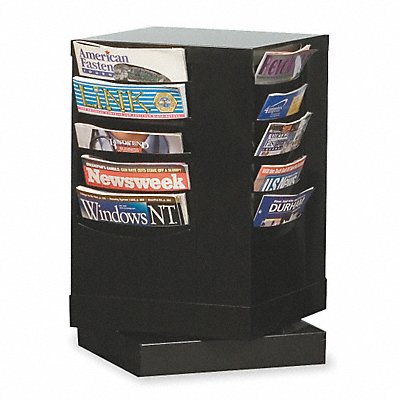 Magazine Display 20 Compartments Black