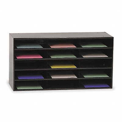 Literature Rack Compartment 15 Blk
