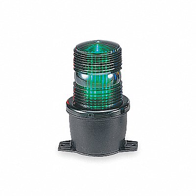 Low Profile Warning Light LED Green 24V