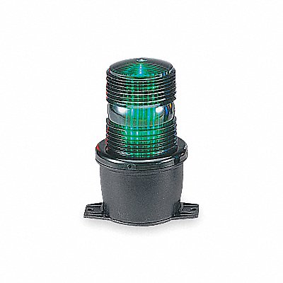 Low Profile Warning Light LED Green 120V