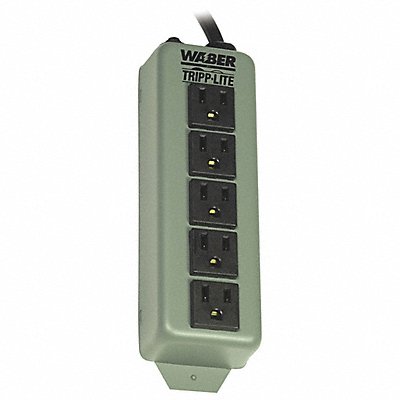 Outlet Strip 5 Outlet 15A 7-3/8 L Gry