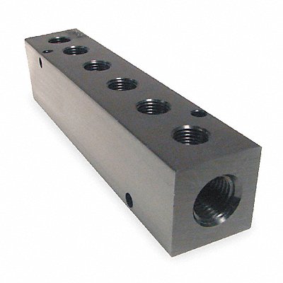 Manifold BLK Alum 6Outlets 9.13 L