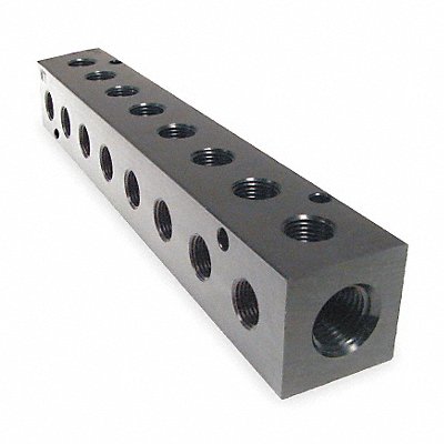 Manifold BLK Alum 8Outlets 7.38 L