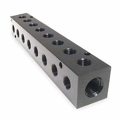 Manifold BLK Alum 8Outlets 8.75 L