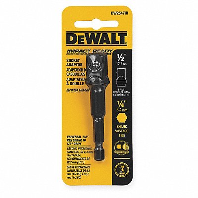 Impct Skt Adpt Steel Blk Oxd 1/4 in