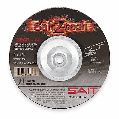 Depressed Center Wheel T27 5x1/4x7/8 ZA