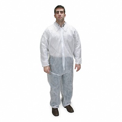 D2176 Coveralls 5XL Wht Polypropylene PK25