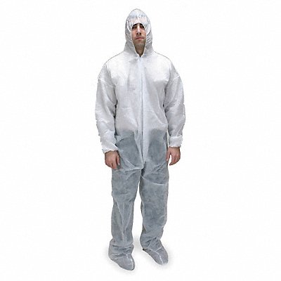 D2178 Coveralls L Wht Polypropylene PK25