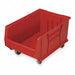 E4548 Mobile Bin Red Polypropylene 11 in