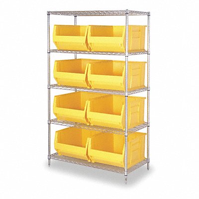 D5607 Bin Shlvng 30inx74inx42in Yellow