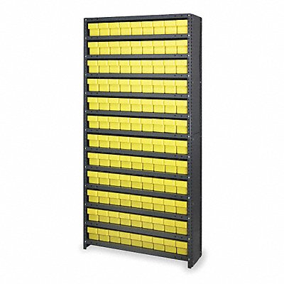 D5586 Enclosed Bin Shlvng 12x75x36in Yellow