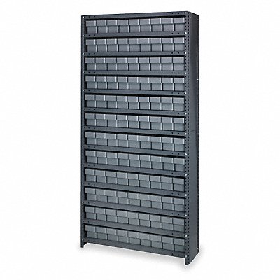 D5586 Enclosed Bin Shlvng 12x75x36in Gray