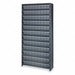D5586 Enclosed Bin Shlvng 12x75x36in Gray