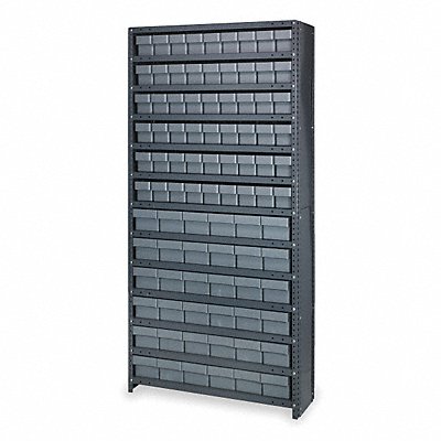 D5601 Enclosed Bin Shlvng 18x75x36in Gray