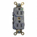 Receptacle Gray 15 A 2P3W Back Side 1PK