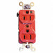 Receptacle Red 15 A 2P3W Back Side 1PK
