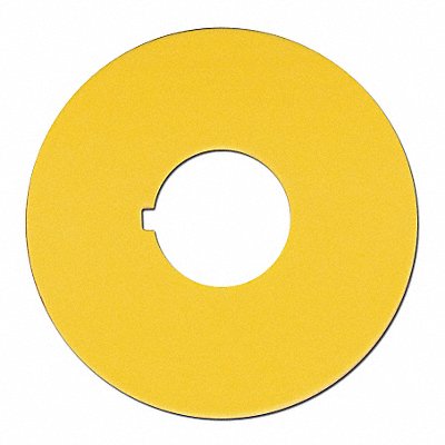 Blank Legend Plate Round Yellow