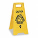 Floor Sign Yellow Polypropylene 24 in H