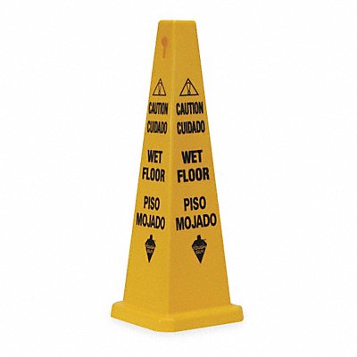 Safety Cone Yellow Polypropylene 36 in H