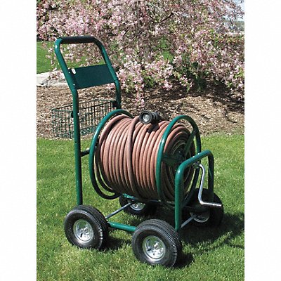 Garden Hose Reel Cart 8 in Steel