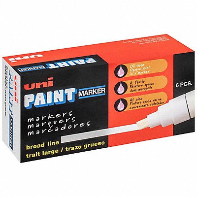 Paint Markers Blk Broad PK6